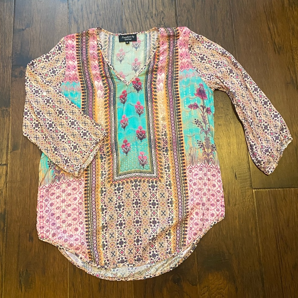 Anthropologie Feathers by Tolani Top - XL